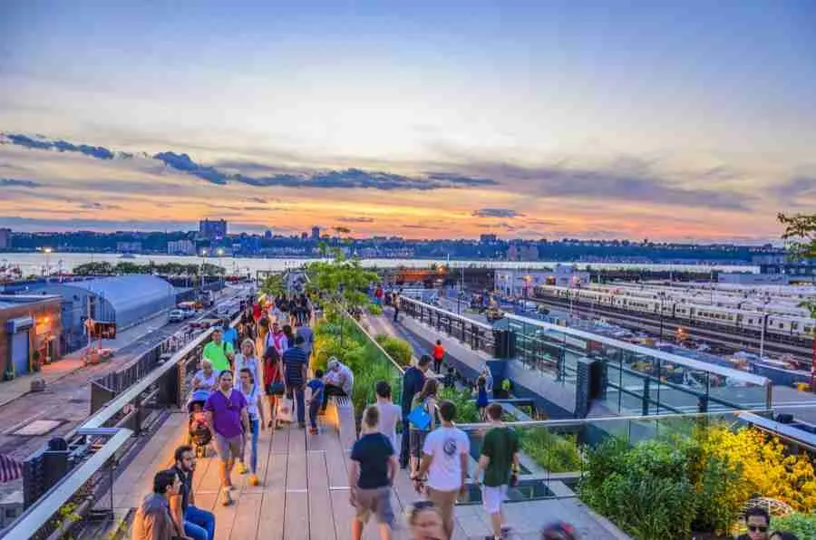 La hermosa vista desde High Line, Nueva York