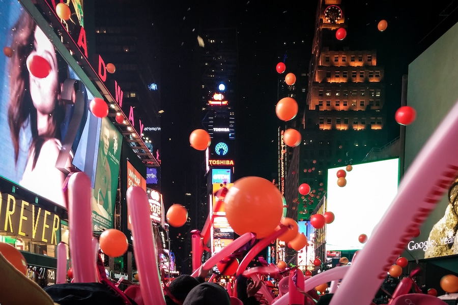 Celebraciones de fin de año en Times Square de Nueva York