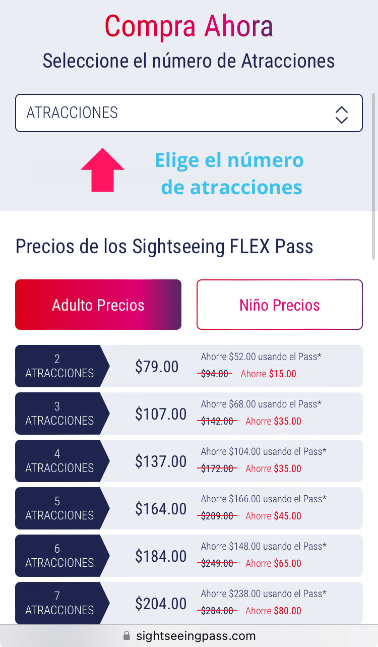 como comprar el sightseeing flex pass 1