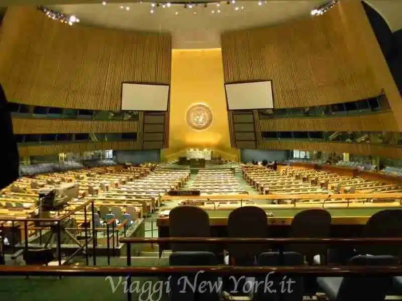 La sala principal del edificio de la ONU en Nueva York