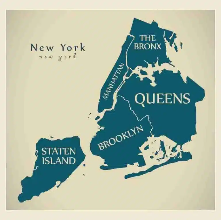 Los distritos de Nueva York: Manhattan, Brooklyn, Queens, Bronx y Staten Island