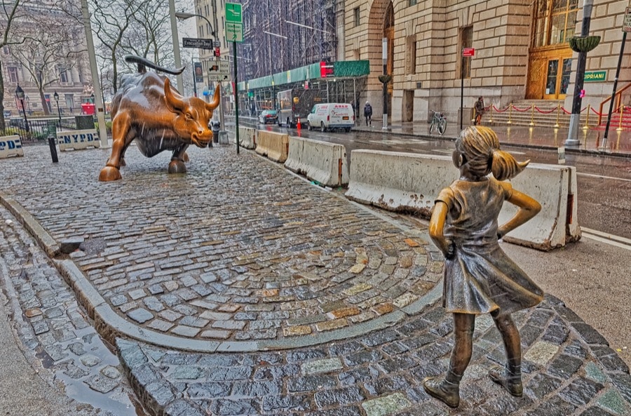 La chica y el toro de Wall Street (antes de la movida Fearless Girl)