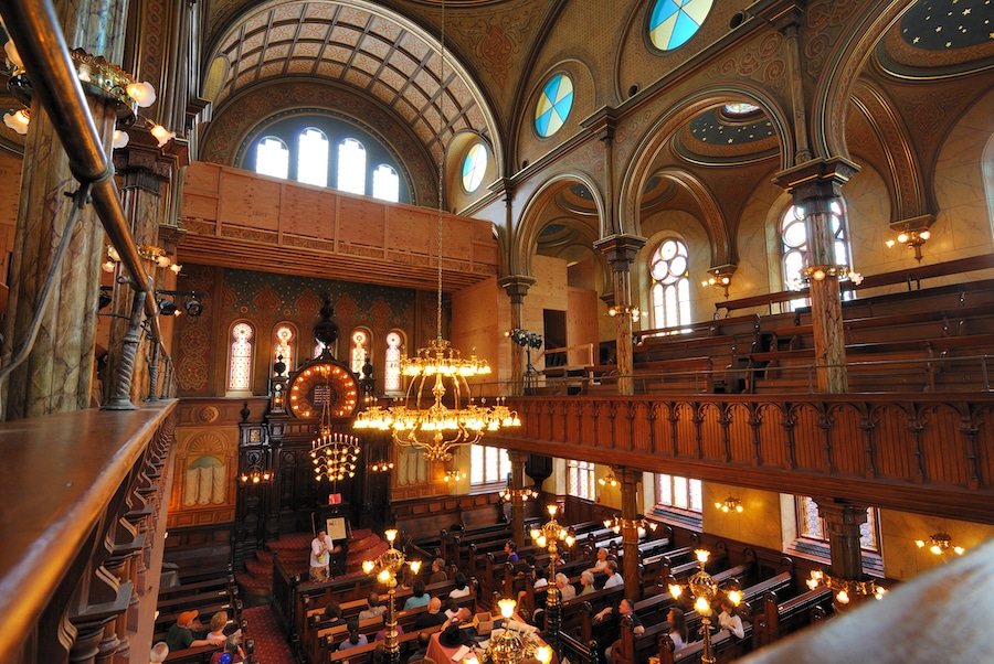 Interior de la sinagoga de Eldridge Street, Lower East Side