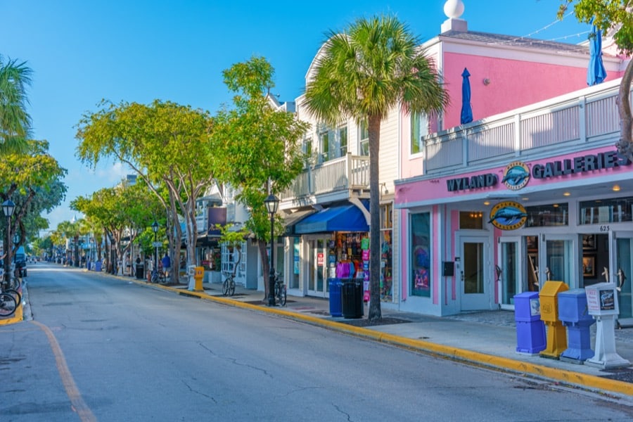 Calle Duval en Key West, Florida