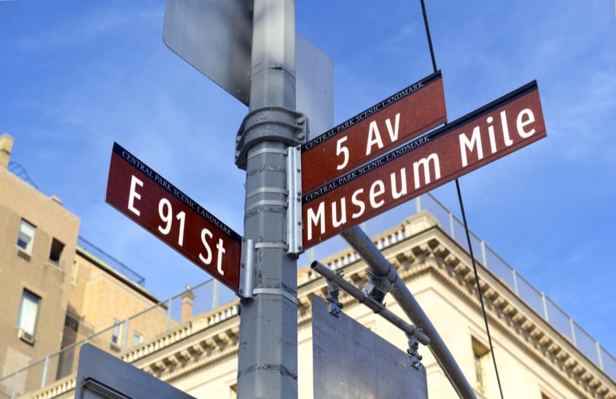 5th Avenue en el Upper East Side se llama Museum Mile