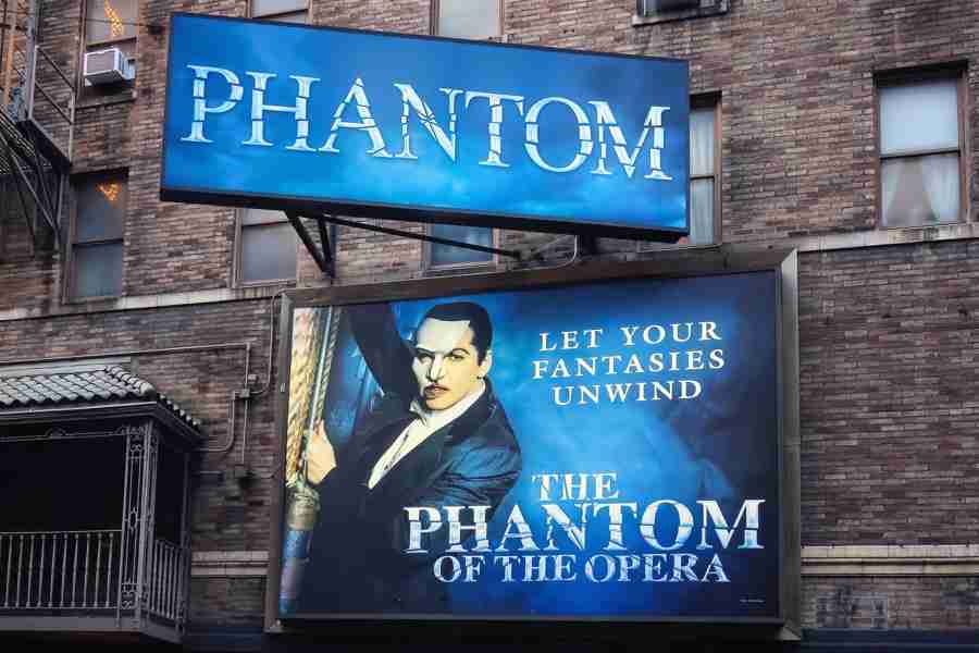El fantasma de la ópera en Broadway