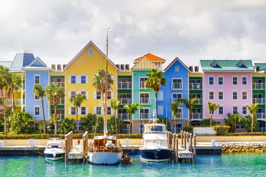 Las casitas coloridas de Nassau, Bahamas