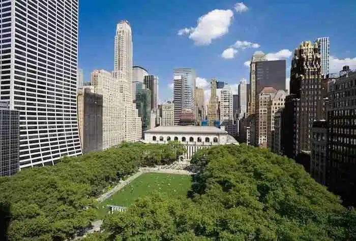 Los parques de Manhattan: en la foto el hermoso Bryant Park