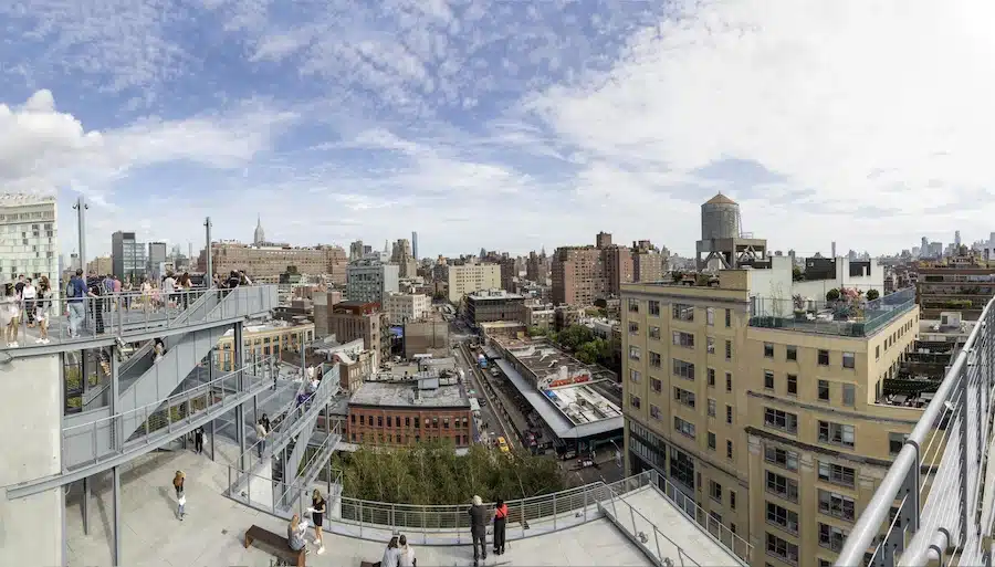 La vista desde la terraza del Whitney Museum de Nueva York