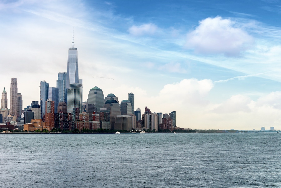 La hermosa vista desde Hoboken hacia el Bajo Manhattan