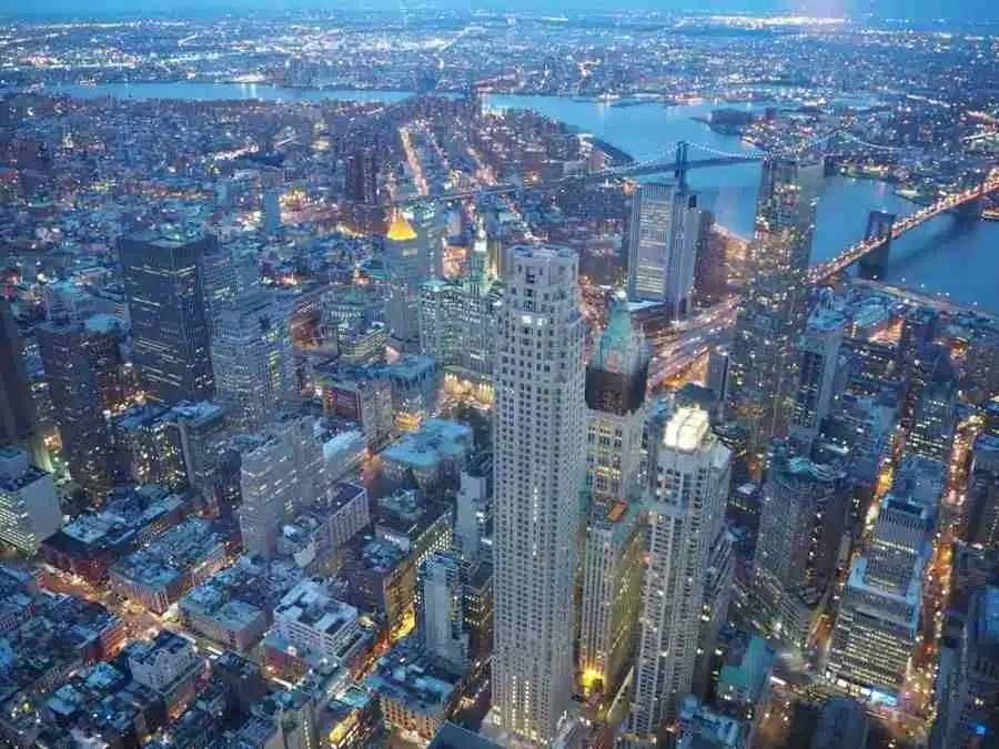 Vista desde el observatorio del One World Trade Center, miradores de Nueva York