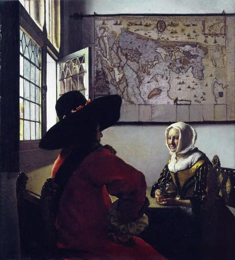 Soldado con niña sonriente - Johannes Vermeer