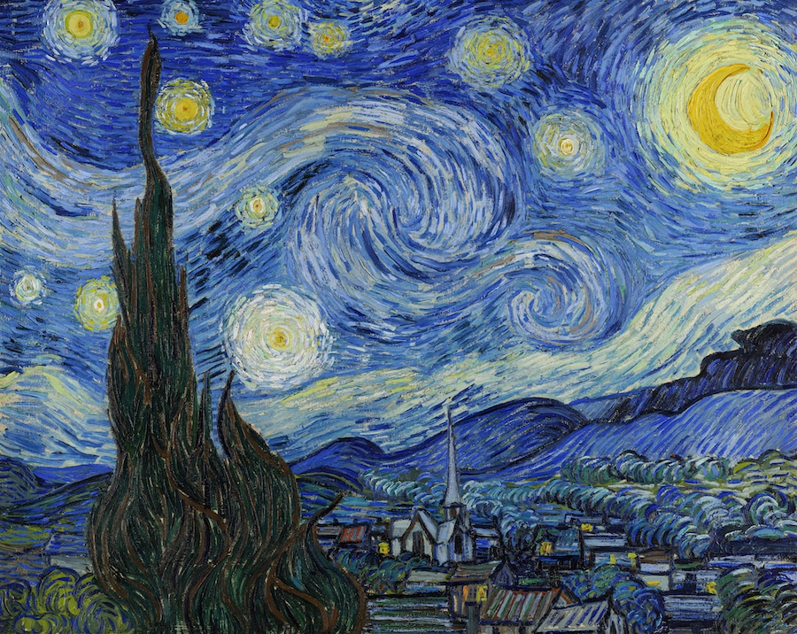 La noche estrellada de Van Gogh se encuentra en el museo MoMA